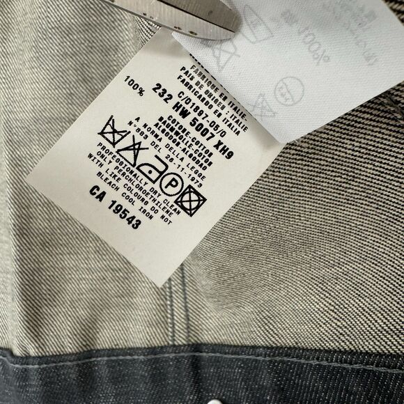 Helmut Lang Black Classic Raw Denim Jacket 1999 100% Cotton Y2k Italy 38 USA 2 - Picture 6 of 14